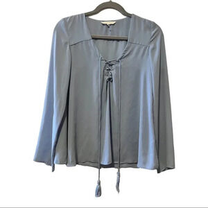 Olivaceous Blue Long Sleeve Blouse S